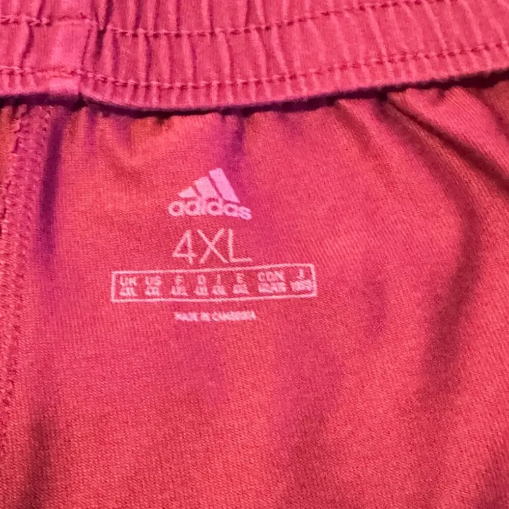 ADIDAS MEN’S 4XL SHORTS IN BURGUNDY/RED